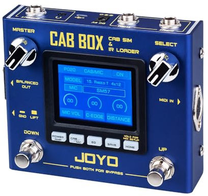 JOYO Cabinet Modeling and Power Amp Simulator Effect Pedal Supports Third Party IRs Loading for Electric Guitar & Bass (Cab-Box R-08)
