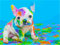 YEESAM ART DIY Ölgemälde Malen nach Zahlen Erwachsene Kinder, Bunt Farbe Hund Zahlenmalerei ab 5 Öl Wandkunst (Hund, mit Rahmen)