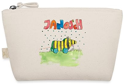 Spreadshirt Janosch Tigerente Schriftzug Täschchen, One size, Natur