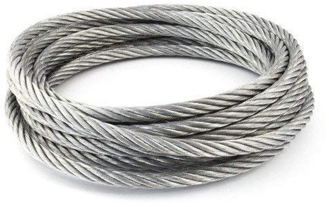 Cavo in acciaio inox, Ø 8 mm, tipo 7x19 (316 / V4A / 1.4401), filo in acciaio inox inossidabile, fune senza PVC, 50 metri