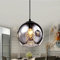 Rauchgraues Kristallglas Pendelleuchte Glas Kronleuchter Nachttischlampe Deckenleuchte mit Kristallanhänger für Schlafzimmer, Esszimmer, Flur, 20CM