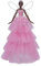 Gisela Graham 18cm Black Skinned Fairy Tree Topper | Pink Dress