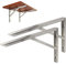 2 x Support Etagère Flottante,Équerre De Fixation Murale Inox,Support Etageres Murales Triangle,Etagere Angle de 90 Degrés Murale,avec Vis,Pour Bricolage De Maison (450x250mm/17.7x9.8in)