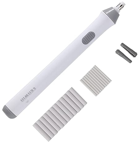 Elektrischer Radiergummi, batteriebetriebenes Radiergummi-Set mit 22 zusätzlichen austauschbaren Radiergummis für Künstler, automatischer tragbarer Bleistift-Radierer zum Skizzieren von Bleistiften