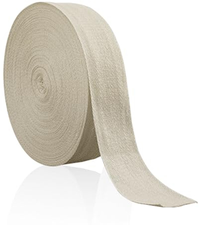 Baumwoll Schrägband 50mm 50m Einfassband Baumwolle Nahtband Natur Weiß/Schwarz/Weiß/Rot/Lila Baumwollschrägband mit Fischgrätenstich für Wimpelkette Schneidern Schürze Craft Nähen