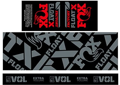 BUSEB Fahrrad-Stoßdämpfer-Aufkleber F-o-x Float X Heck-Galle-Aufkleber Hinterer Stoßdämpfer-Dekorations-Aufkleber Farbe ändern Malerei-Aufkleber (Color : Red Gray)