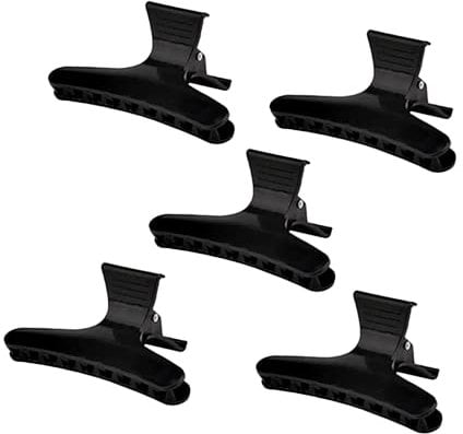 5 Pcs Black Butterfly Hair Claw Clips - Hairdresser Styling Accessories for Women & Girls
