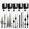 YIPUETERNITY Clock Mechanism Kit Battery Powered, Silent Quartz Clock Movement Long and Short Shaft, Wall Clock Silent Clock Mechanisms For Motor Replacement DIY Repair (Plastic-5pcs)