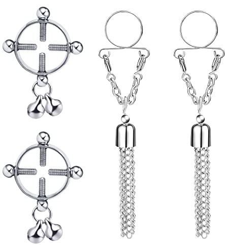 VF VFUN Faux Piercing Téton Sans Perforation Pour Femmes - Bijoux Nipple Fleurs