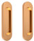 MOROBOR Tiradores ovalados autoadhesivos para puerta corrediza, 2 manijas empotradas de aluminio para puertas corredizas de granero, ventanas y armarios (oro mate, 100 mm)