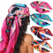 DRESHOW Donna Foulard Quadrato Grande in Raso Sciarpe per Capelli Accessori in Seta Bandane da Spiaggia con Motivi Classici