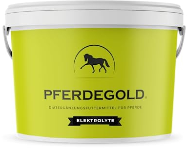 Pferdegold Elektrolyte 1,5kg - Pferde Pellets mit Natrium, Kalium & Calcium - Diät-Ergänzungsfuttermittel für alle Pferderassen - Made in Germany