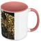 Tasse, Farbe Premium Qualität, Rosa – Panther Artwork Art Wildtiere Exotisch – Tasse mit Henkel und farbigem Innenfutter