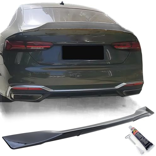 Ducktail Heckspoiler Lippe Schwarz Glanz für Audi A5 F5 Coupe Sportback ab 2016