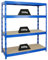 PROREGAL Profi Schwerlastregal Rhino BREIT blau HxBxT 180x160x60cm Fachlast 500kg 4X Spanplatten-Ebenen 8mm Garagenregal, Lagerregal, Steckregal, Weitspannregal