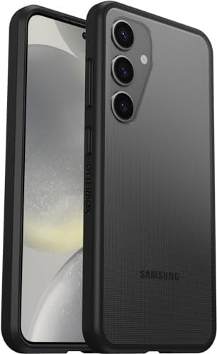 OtterBox React Hülle für Samsung Galaxy S24, Transparent/Schwarz | Stoßfest, sturzsicher, ultraschlank, Schützende Hülle, Getestet nach Militärstandard