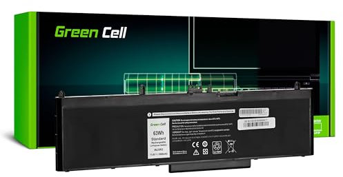 Green Cell 04F5YV 4F5YV WJ5R2 Batterie pour Ordinateur Portable Dell Latitude E5570 Precision 3510 (5500 mAh, 11,4 V, Noir)