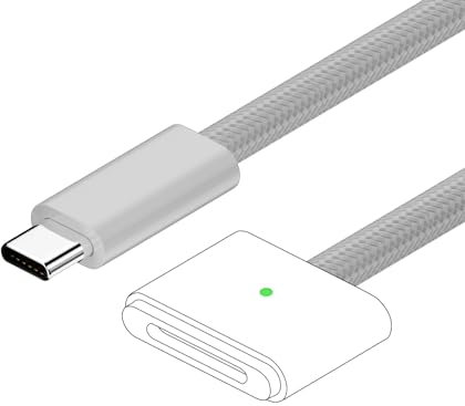 DIFCUL 140W PD Fast Charging USB C to Mag Safe 3 Cable Compatible with MacBook Pro M1 2021/M2 2023(14”/16”),MacBook Air M2(13''/15”),M3/M3 Pro/M3 Max 2024 (14”/16”) 2M