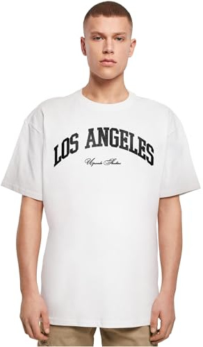 Mister Tee Upscale Unisex T-Shirt L.A. College Oversize Tee, T-Shirt mit Aufdruck, Oversized Fit, Streetwear, White, L