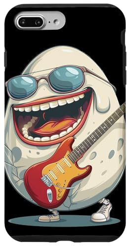 iPhone 7 Plus/8 Plus Cool rocking Egg with Sunglasses and Guitar for Rocker Case