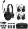 SYNCO XTalk XPro 2.4GHz Drahtlose Gegensprechanlage Headset Voll-Duplex Zufälliger Masterentwurf 1640ft/500m 24H Batterie (XPro5 (5PCS))