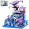 CAXIMSY Cherry Blossom Tree House Micro Building Blocks Set,Peach Blossom Pond Flowers Bricks Architecture Kit with LED Light Gifts for Adults and Kids（2500+Pieces）