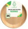 U'reca Organics Eco-Friendly Areca Palm Leaf Round Plates | 9 - Pack of 25 | Great for Pasta, Rice Bowls & Full Meals | Tree-Free, Heavy-Duty, Plastic-Free