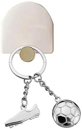 YueJieSelected Schlüsselanhänger Fußball,Fussball Geschenke Jungen,Glücksbringer Fussball Schlüsselanhänger Personalisiert mit O-Ring,Männer Fussballgeschenke Keychain Deko mitgebsel