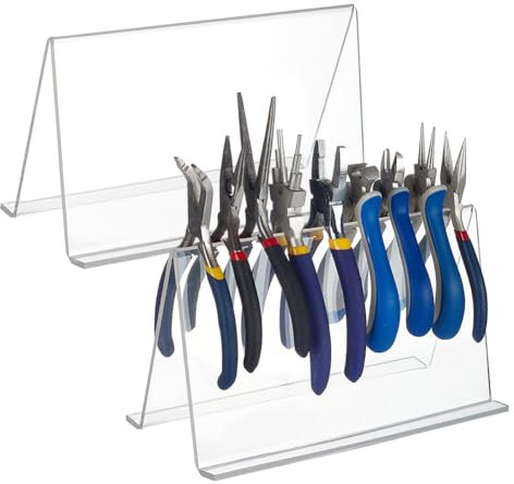FINGERINSPIRE 2 Pezzi Supporto per Pinze In Acrilico Supporto per Pinze In Acrilico Trasparente Da 9.8x21x12cm Supporto per Pinze e Portautensili Supporto per Organizer per Pinze Supporto