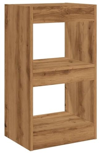 vidaXL Bücherregal/Raumteiler Artisan-Eiche 40x30x72 cm, Bücherschrank, Standregal, Büroregal, Raumteiler, Aktenregal, Aufbewahrungsregal, Raumtrenner