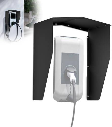 XMTECH Wallbox Wetterschutz Schutzdach für e-Auto Ladestation Überdachung für Ladesäule Schutzdach, Zubehör für Wallboxen Überdachung für EV Ladestation, Regenschutz, Sonnenschutz