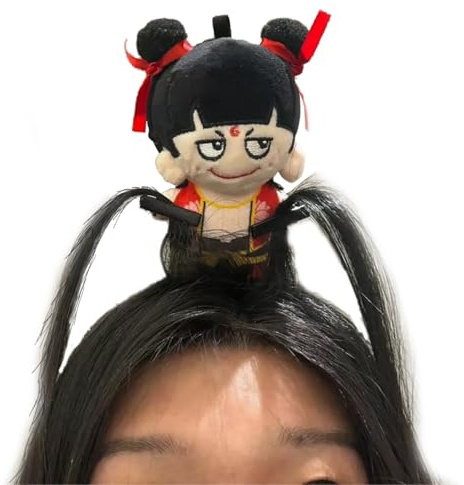 Women'S Plush Headband Nezha Dolls Nezha Doll Funny Cute Headbands Hair Accessories Hairpin Hairbands Girls' Headbands