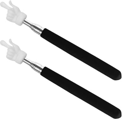 2 Pezzi Puntatore Telescopico Bastone di Puntamento Estensibile Bacchetta Telescopica Allungabile di Puntamento Estensibile Penna Didattica Retrattile per Insegnamento, Formatore, Seminari