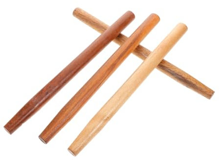 Toyvian 4pcs Hardwood Handle Replacement for Garden Hoe Ergonomic Grip Handle for Farm Tools for Spade and