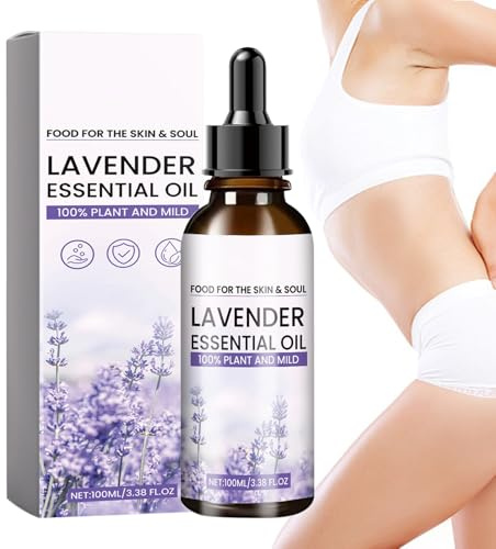 Lavendelöl,100ml Natürliches Feuchtigkeitsspendendes Duftöl mit Lavendel - Körperlotion Für Frauen Trockene Haut Schwangerschaft Winterpflege Tägliche Pflege Reisebegleiter