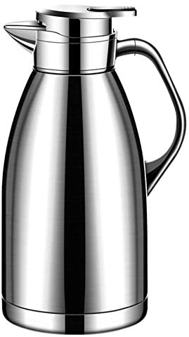 Carafe à café isotherme de grande capacité de 2,3 l en acier inoxydable à double paroi isotherme sous vide en acier inoxydable