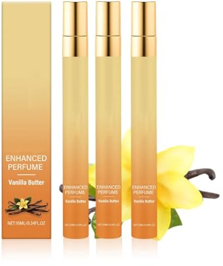 Vanilla Perfume, Eau de Parfum mit Vanille-Extrakt für Frauen, Mini-Parfüm mit Vanille-Parfümöl, Reisegröße und langlebig, erfrischt Körper und Haar (10ml, 3pc)