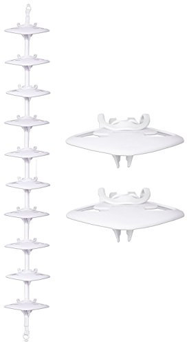 2Stoned Cap-Rack Pro+ Kappenhalter in Weiß mit 10 Clips plus 2 Zusatzclips für bis zu 36 Baseball Caps und Mützen