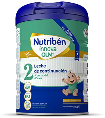 Nutribén Innova 2 - Leche de Fórmula en Polvo de Continuación | Bebé a Partir de los 6 Meses | sin Aceite de Palma | con Cacito Dosificador| Con OLM, BPL1 y DHA | 1 Bote de 800g
