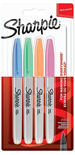 Sharpie Permanentmarker | feine Spitze | Pastel Farben | 4 Marker Stifte