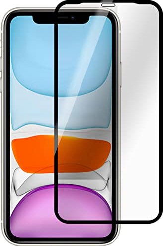 Vitility Apple iPhone 6.1 Full Black Displayschutzfolie (Apple iPhone XR, Kratzfest, bruchsicher), Schwarz, transparent, 25 Stück