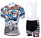 Moxilyn Fahrradtrikot Kurzarm Set für Herren Radtrikot T Shirt Radsport Radtrikot Set Fahrrad Trikot Kurzarm+Radhose mit 9D Gel,Ursprüngliche Gaze Radjacke und Radhose,Cycling Jersey Radtrikot