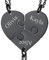 FaithHeart DIY Puzzle herzkette Edelstahl BFF Kette personalisierte Freundschaftskette für Familien und Freund und Freundin