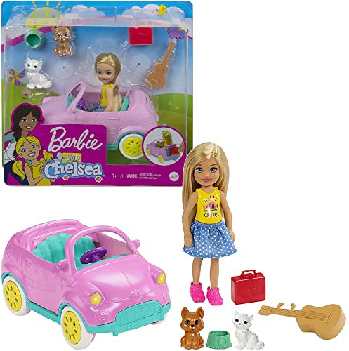 Mattel GTK95 Chelsea Driving a Vehicle Barbie Fun Doll, 3 Years Old and Above