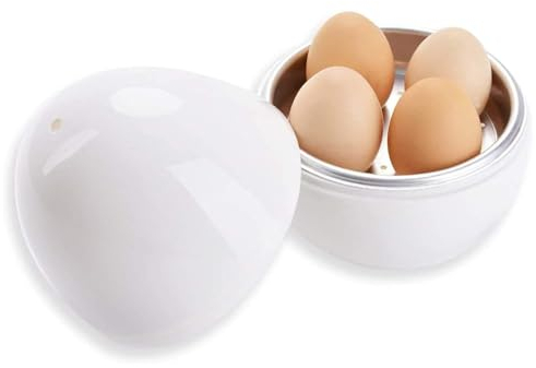 Microonde uova caldaia, Cuoci Uova Microonde in plastica, fino a 4 uova in camicia Cucinare, rapido per uova solo 8 minuti, Utensile da cucina per microonde