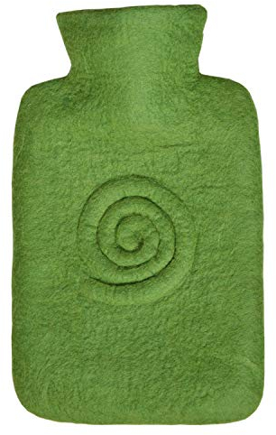 Hugo Frosch Wärmflasche Klassik 1,8 l mit Filzbezug Spirale Kiwi