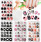 Kalolary 96PCS Kids False Nail, Children Nails Press on Pre-glue Full Cover Dot Heart Pattern Short False Nail Kits with 1pcs Nail Glue Sticker, Lovely Gift for Kids Little Girls - C