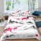Japanischer Stil Kirschblüten Bettbezug Set Aquarell Tuschemalerei Bettwäsche Set 135x200cm für Mädchen Frauen Jugendliche Erwachsene Dekor Rosa Blumen Landschaft Betten Set mit Reißverschluss