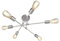 JHLBYL Deckenleuchte Chrom Einstellbarer 6-Flammig Silber Sputnik Kronleuchter, Vintage Halbeinbau Pendelleuchte Industrielle Leuchten für Wohnzimmer Küche Esszimmer Schlafzimmer