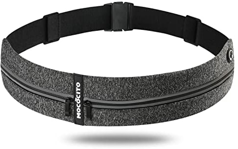 MOCOCITO Marsupio Corsa Running Uomo Donna Porta Cellulare Telefono Fino a 6.8 Fascia Cintura Regolabile 65-110cm Running Belt Impermeabile per Jogging, Fitness, Camminata, Trekking,Palestra